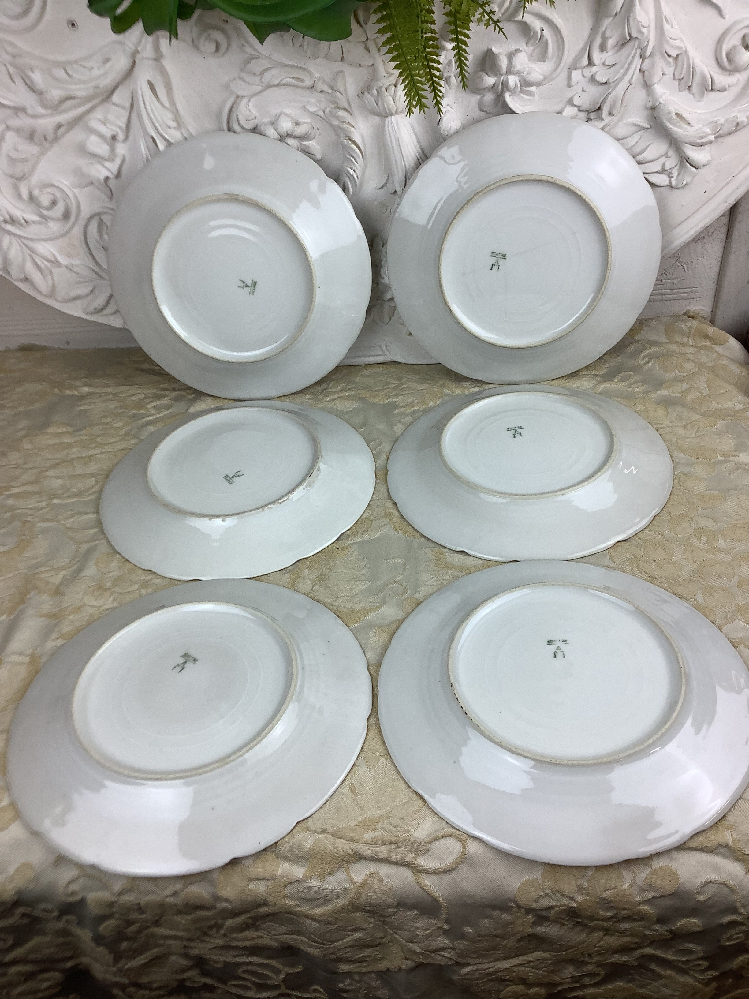 6 Assiettes à dessert anciennes Limoges France