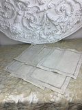 6 petites serviettes de table en lin ancien