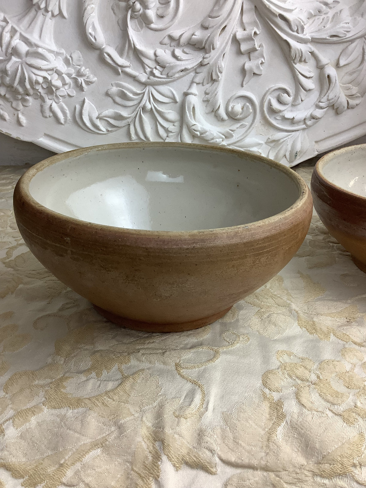 Lot de 2 bols anciens en grès émaillé – Poterie d’Argent-sur-Sauldre – Réf. 29M
