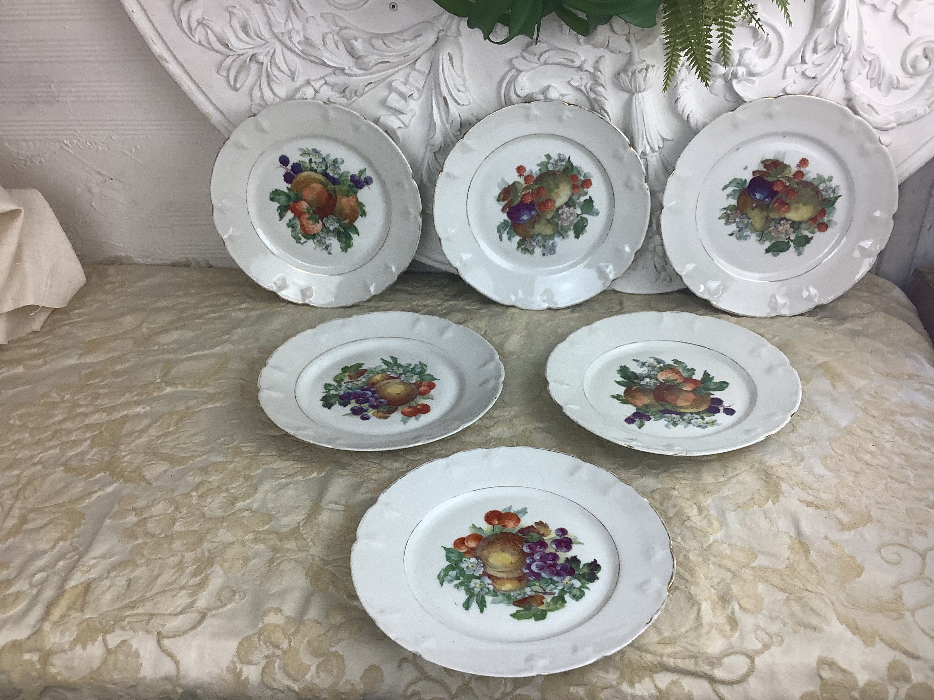 6 Assiettes à dessert anciennes Limoges France