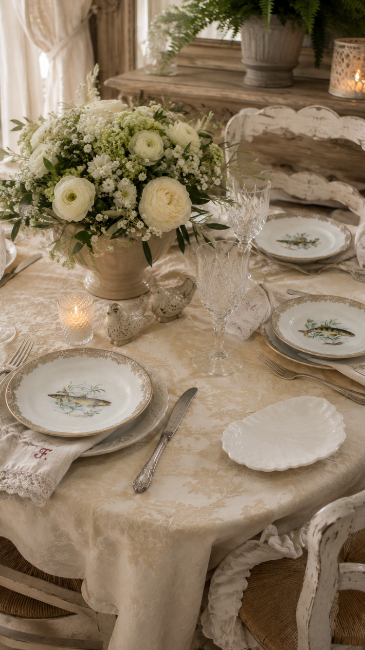 6 Assiettes plates anciennes Porcelaine France