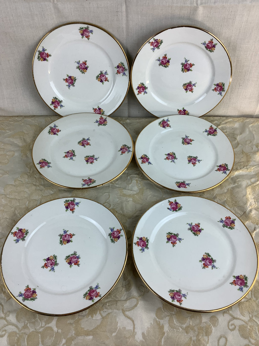 6 Assiettes à dessert Porcelaine France