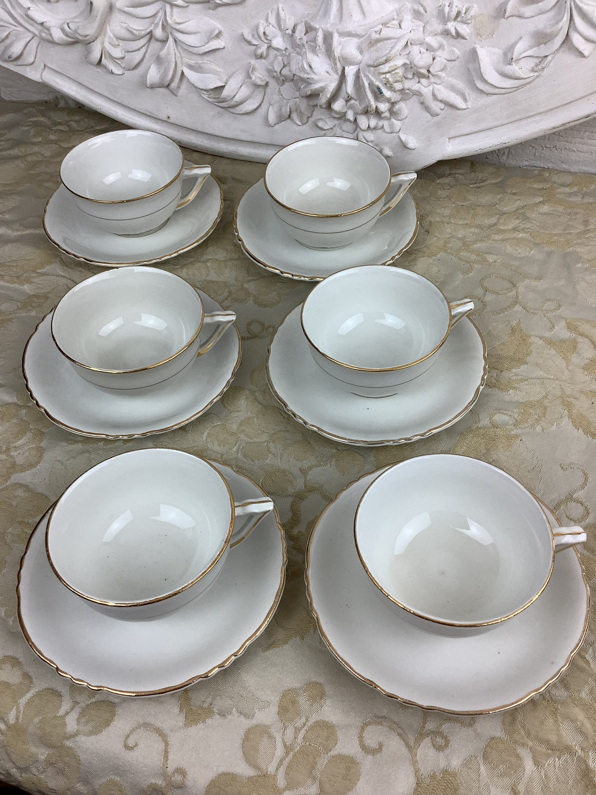 6 Tasses et 6 soucoupes Moulins des loups France