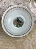Ancien Saladier en Porcelaine de Limoges - décor gibier et chasse