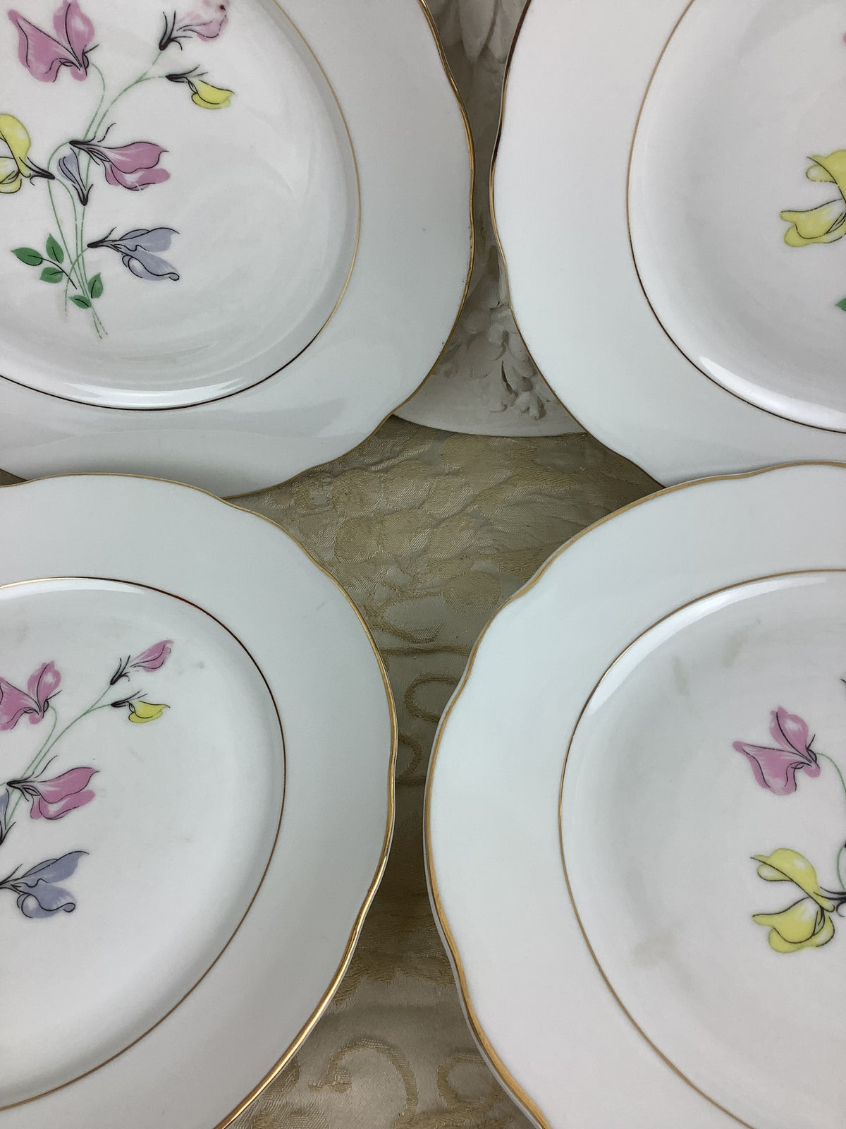 6 Assiettes plates anciennes Porcelaine de Limoges France