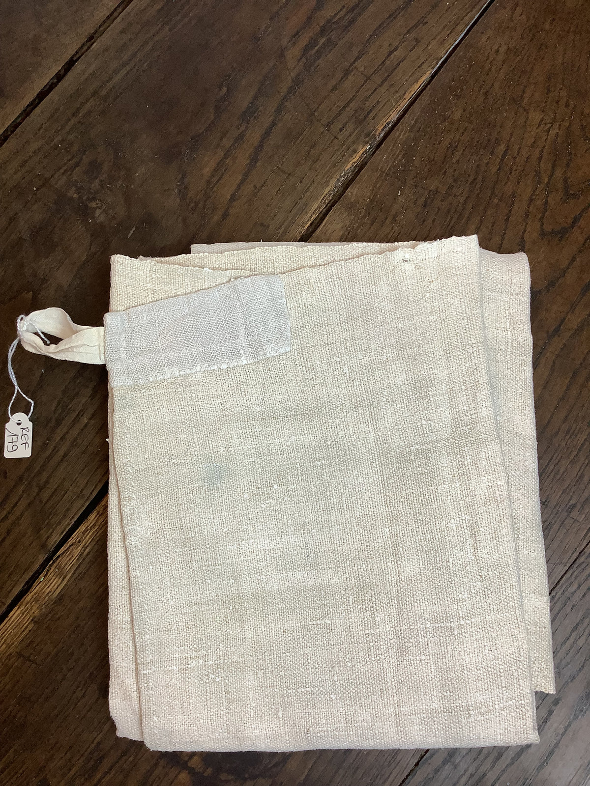 Ancien torchon en toile rustique – Réf. 179