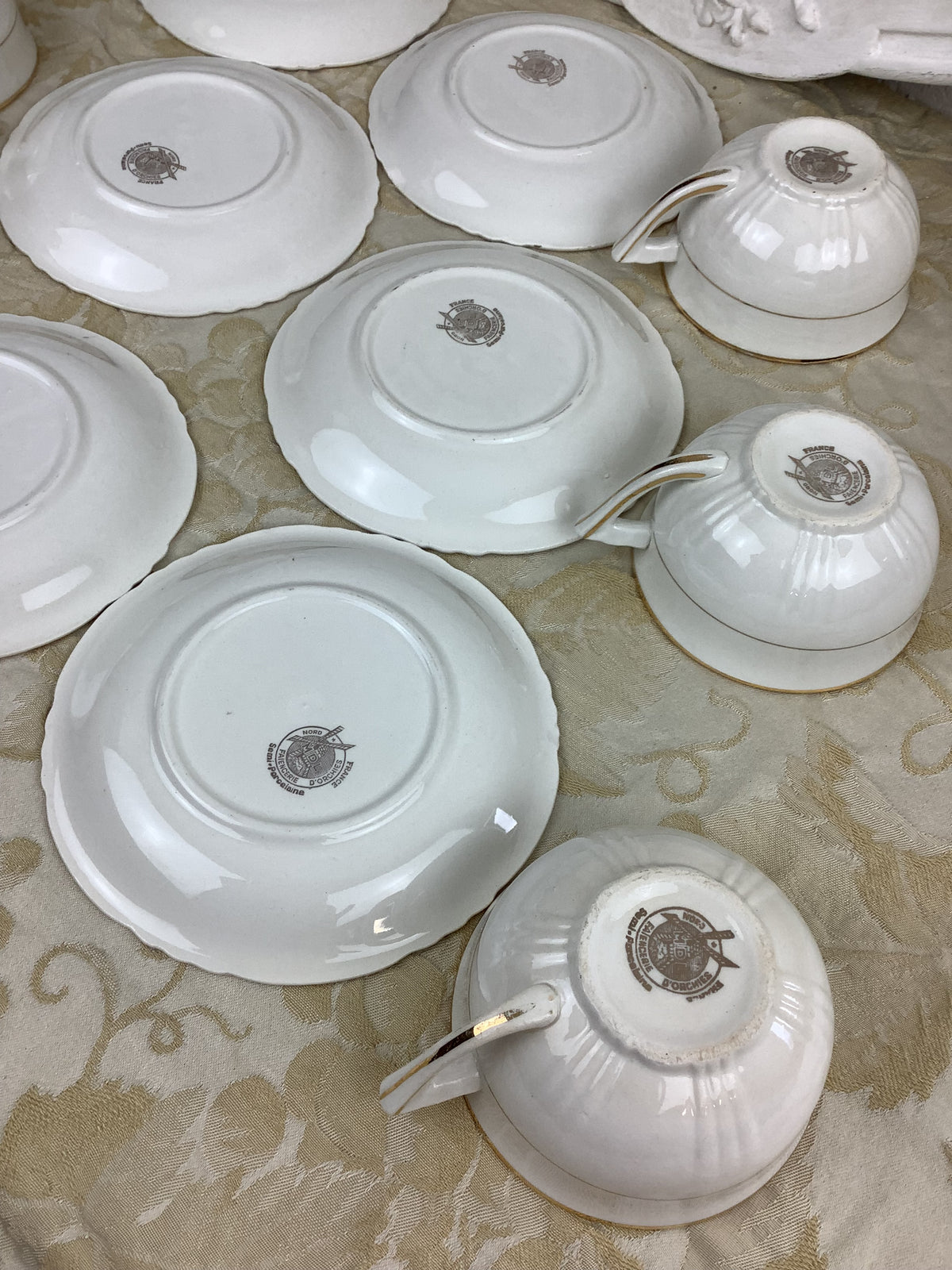 6 Tasses et 6 soucoupes Moulins des loups France