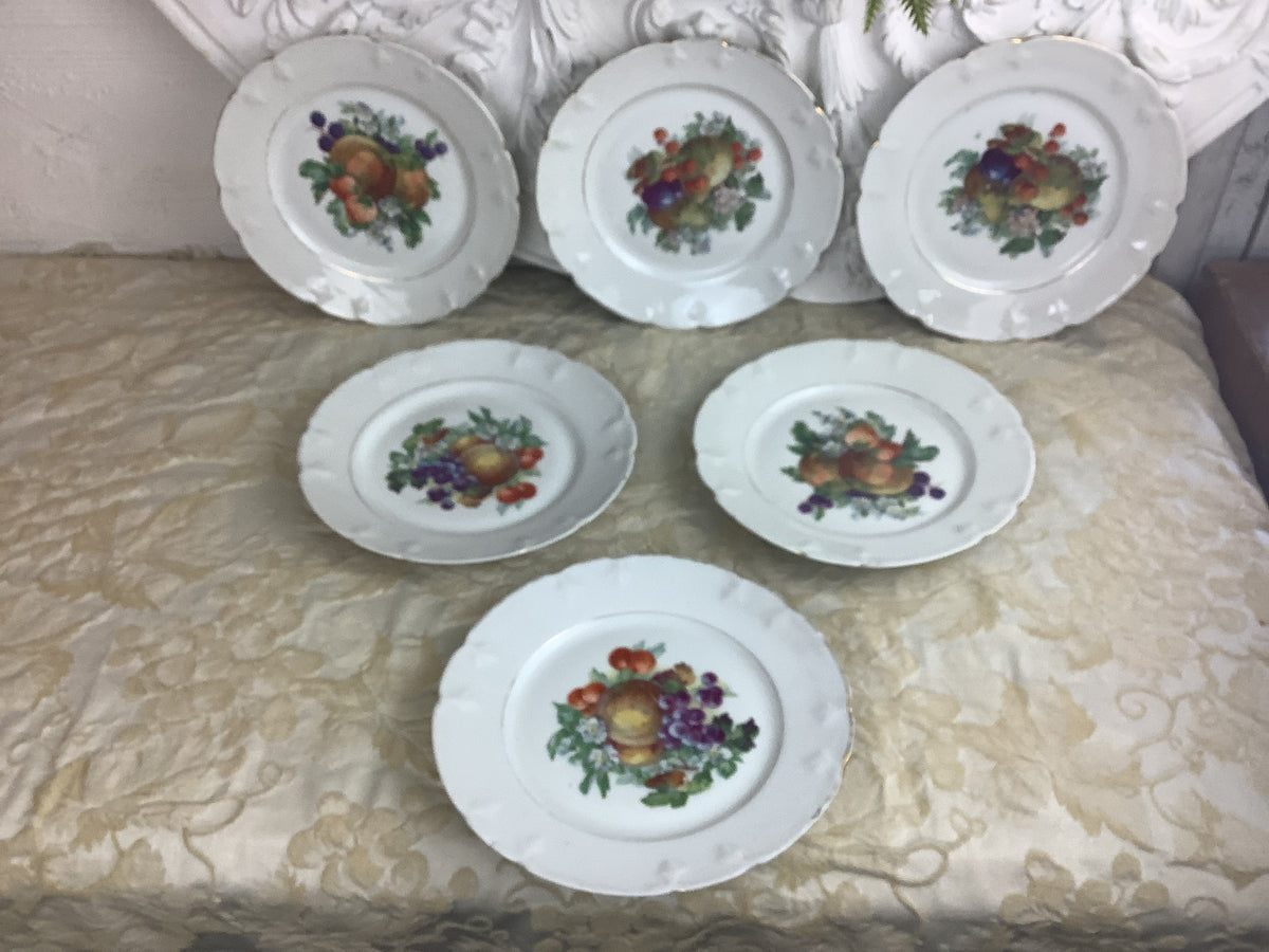 6 Assiettes à dessert anciennes Limoges France