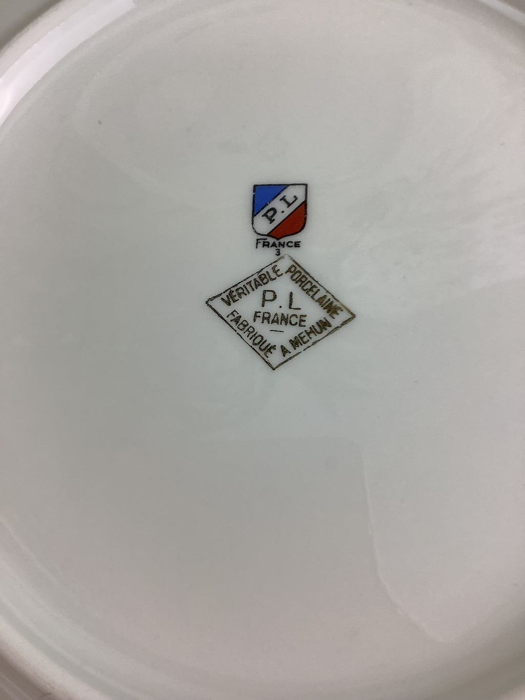 Ancien Saladier en Porcelaine de Limoges - décor gibier et chasse