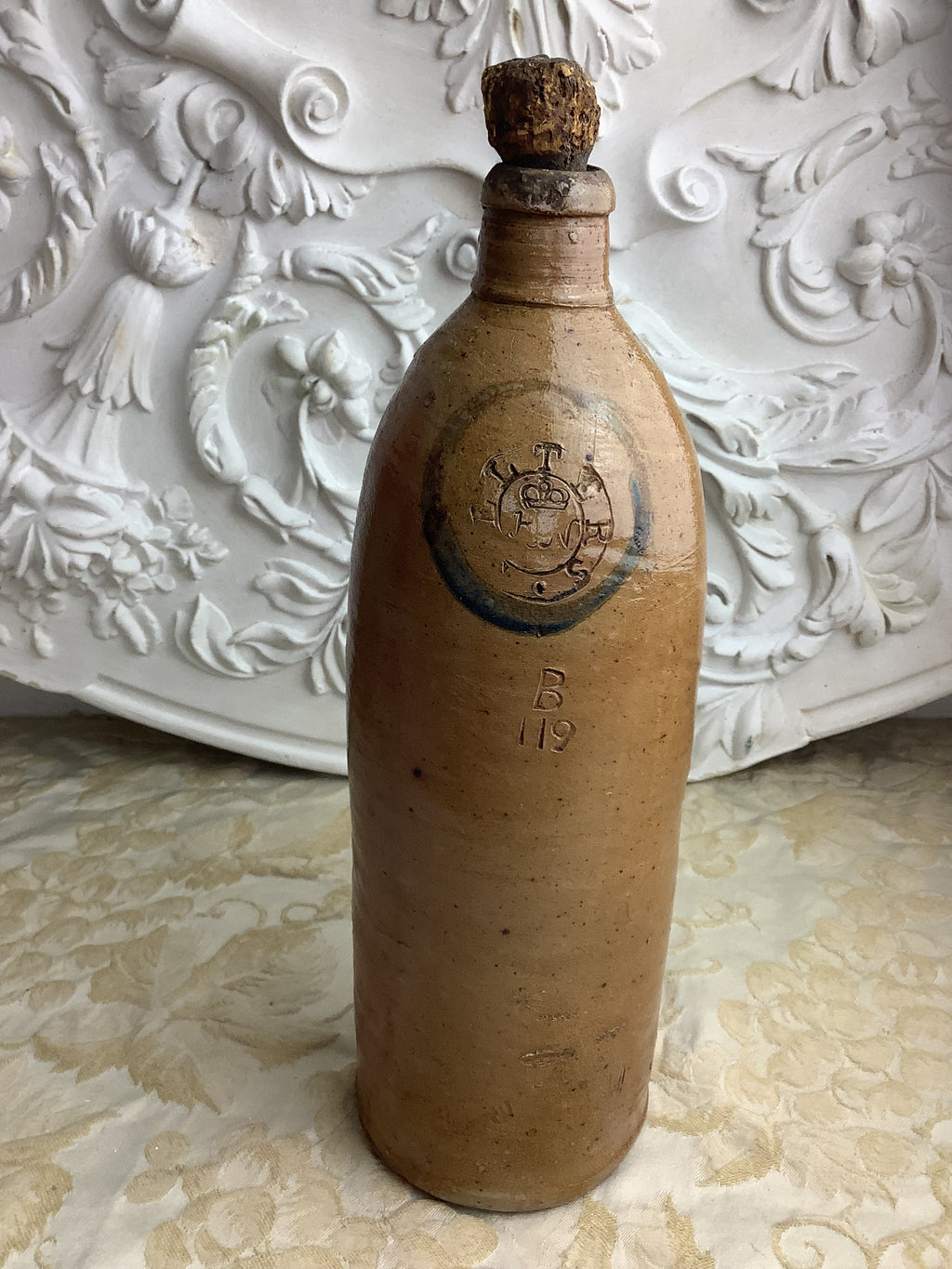 Ancienne bouteille en grès Selters, Baumbach, XIXᵉ siècle – Réf. 29L