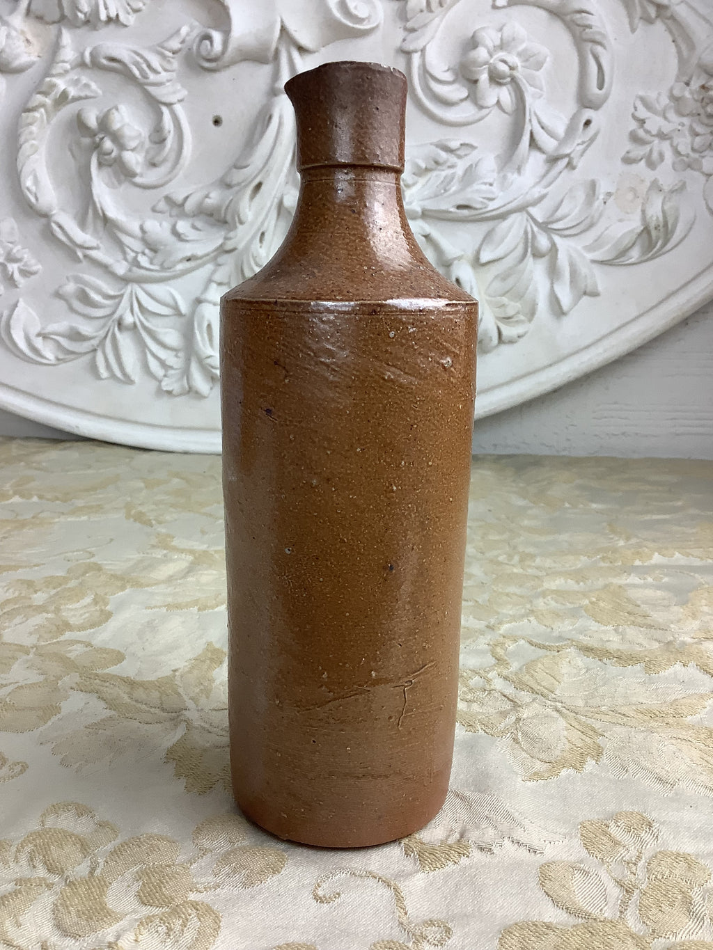 Petite bouteille ancienne en grès pour huile ou vinaigre – Réf. 26D
