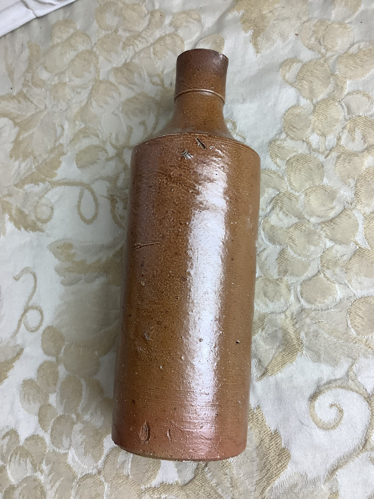Petite bouteille ancienne en grès pour huile ou vinaigre – Réf. 26D