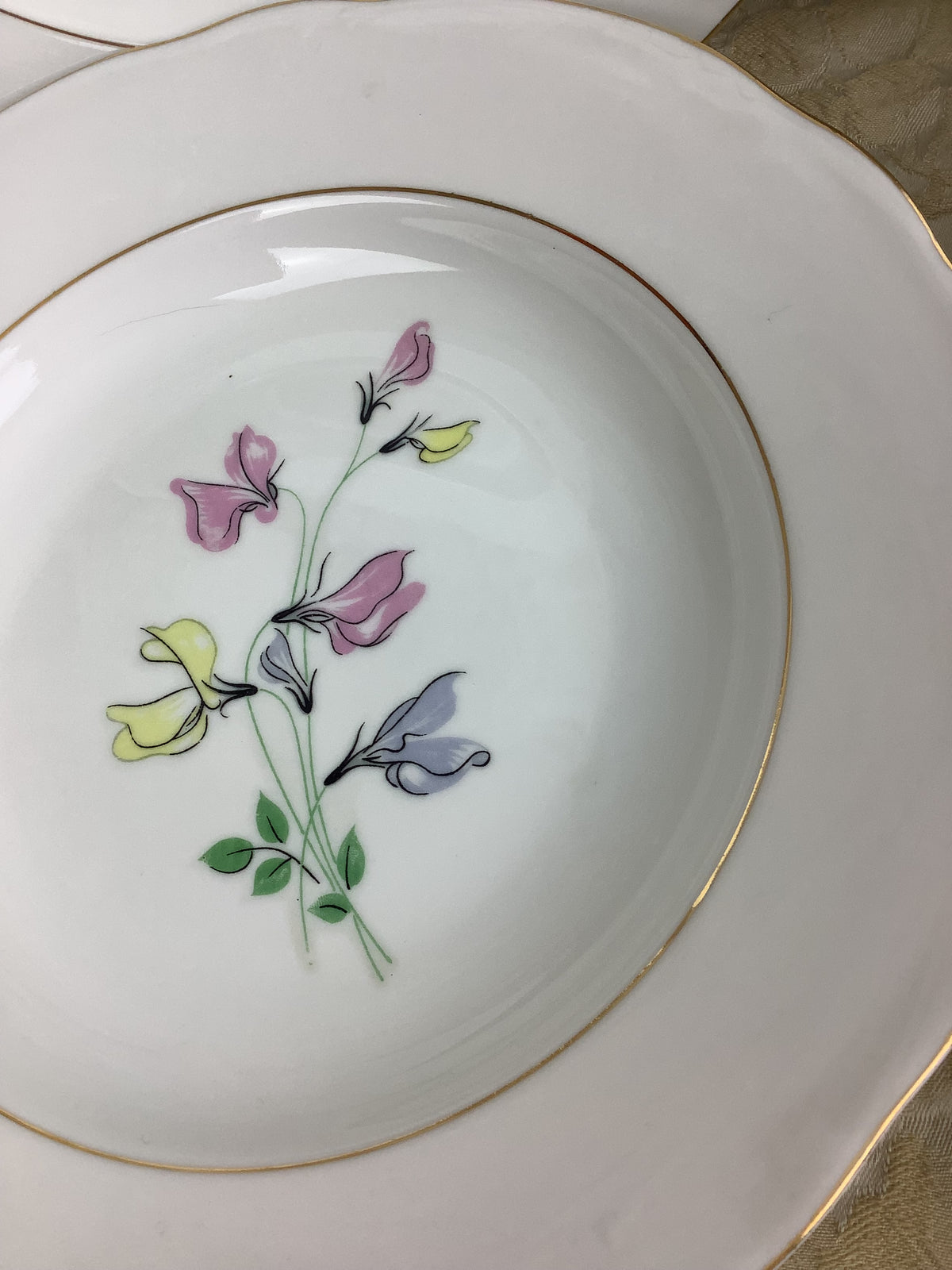 6 Assiettes creuses anciennes Porcelaine Limoges France