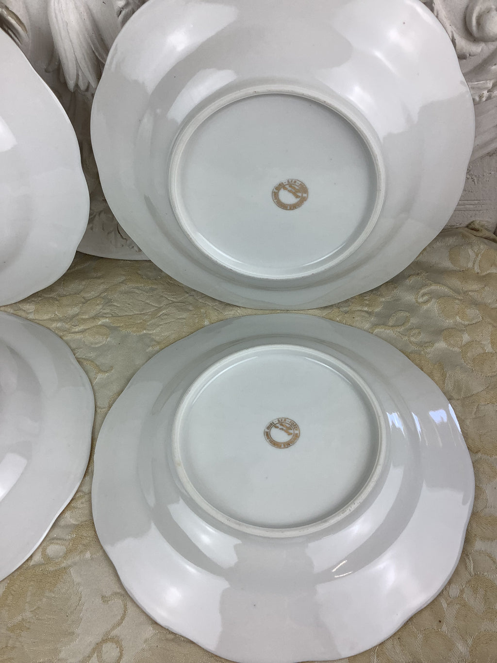 6 Assiettes Creuses anciennes Porcelaine de Limoges France