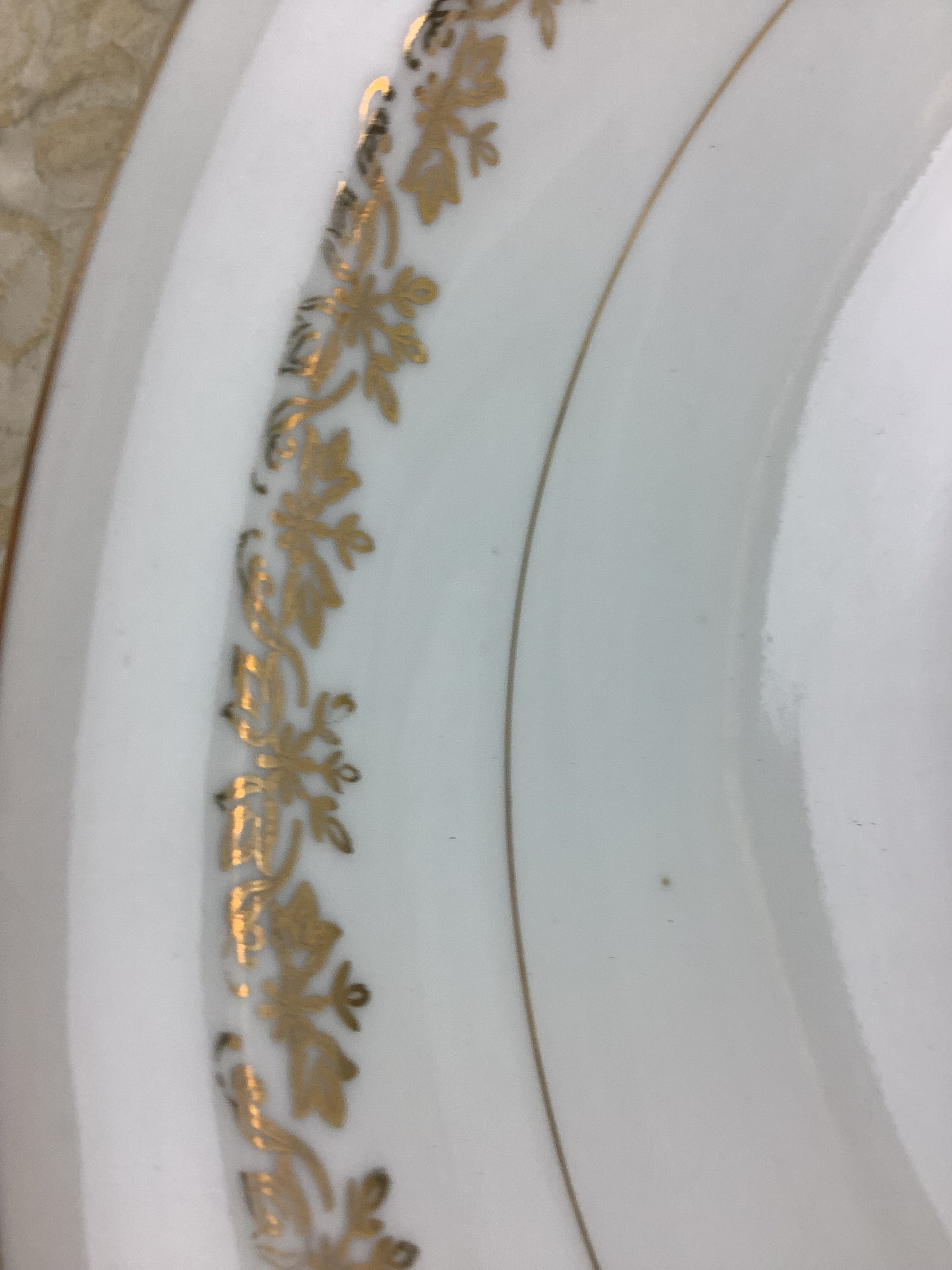 Ancien Saladier en Porcelaine de Limoges - décor gibier et chasse