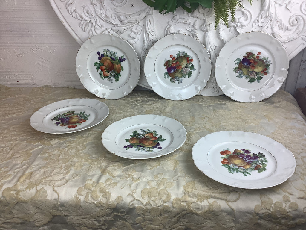 6 Assiettes à dessert anciennes Limoges France