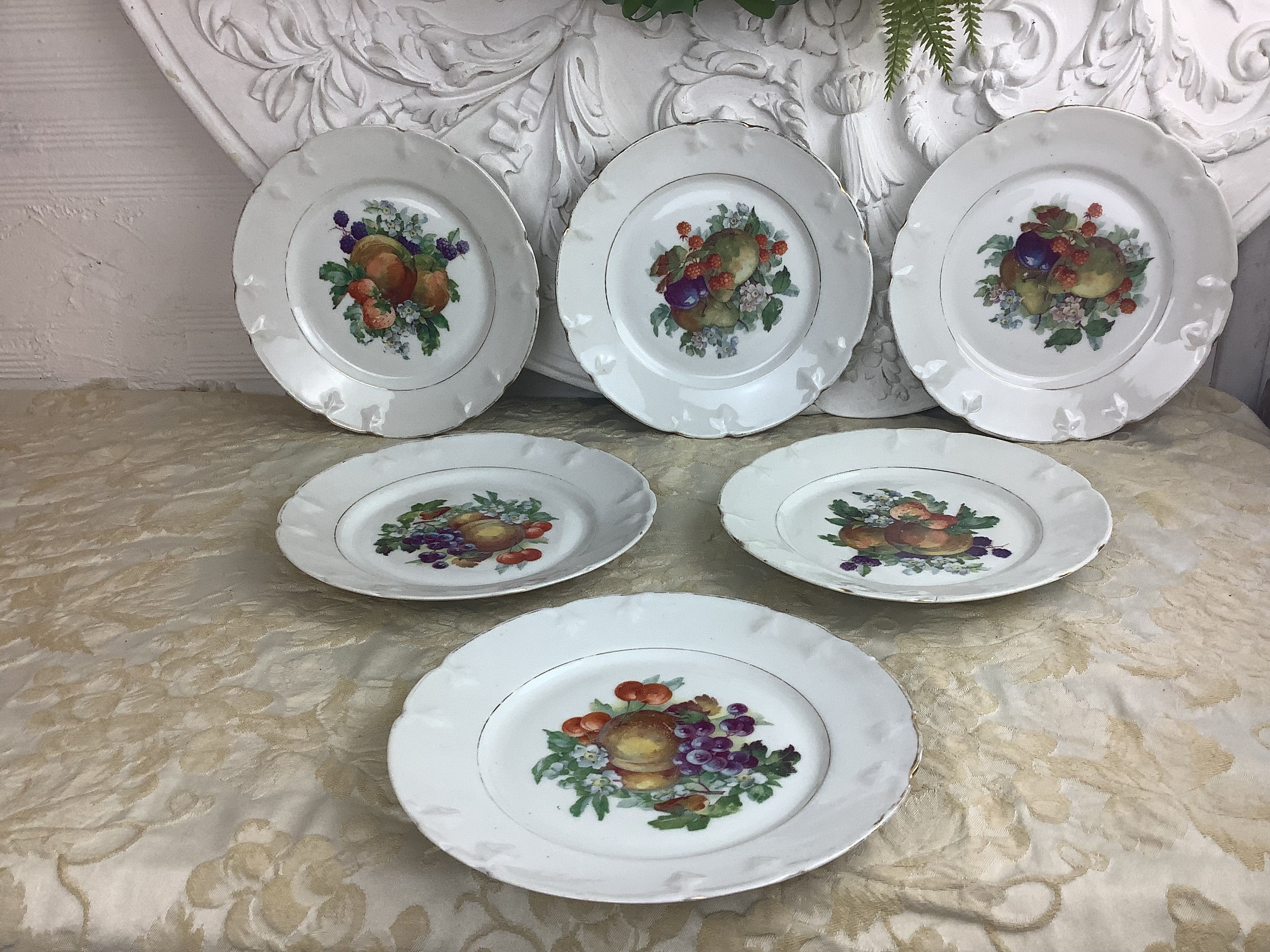 6 Assiettes à dessert anciennes Limoges France