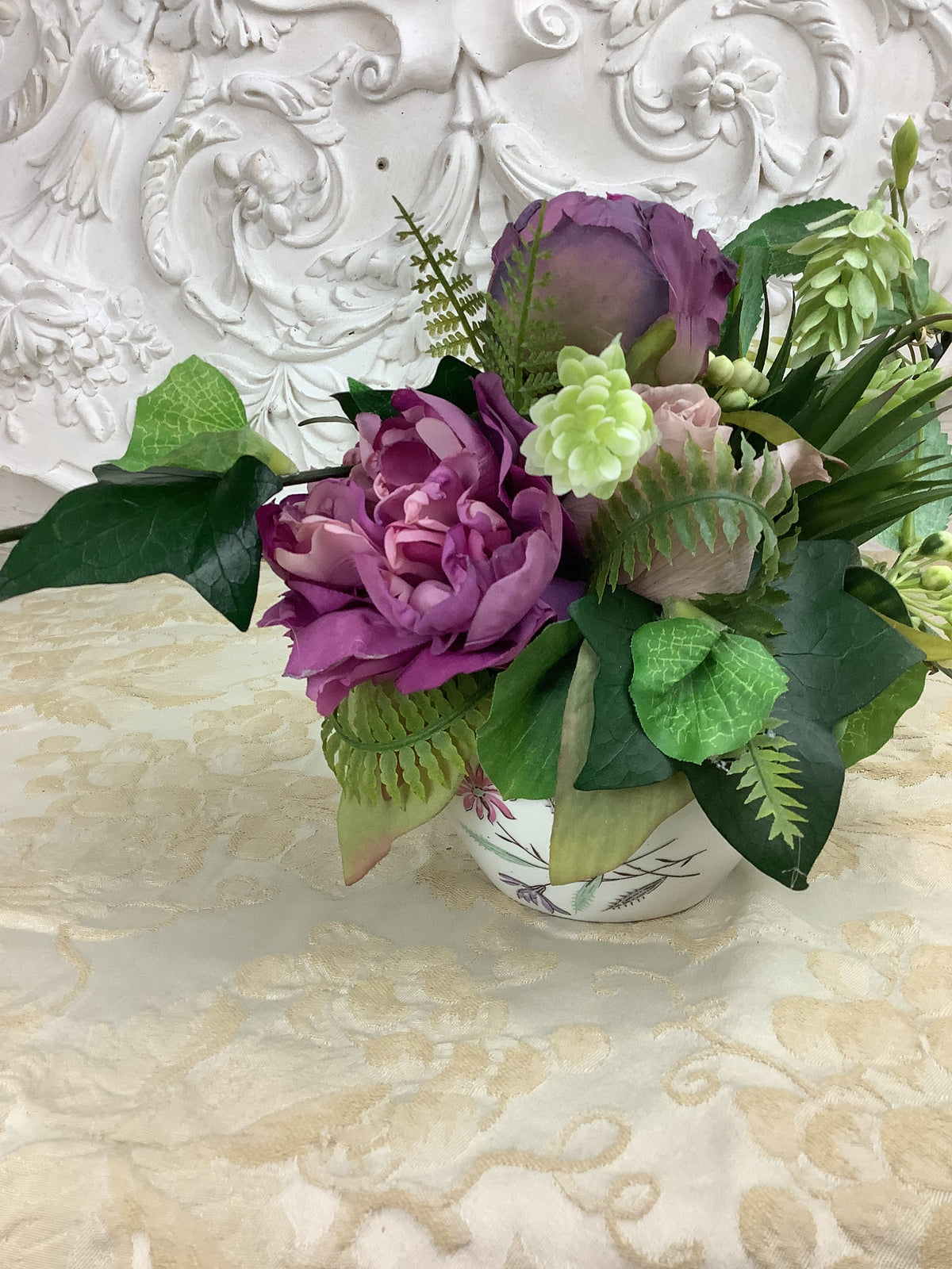 Composition florale C6-roses et pivoines