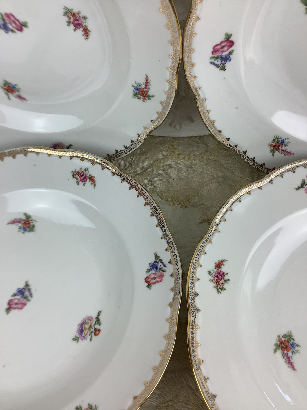 6 Assiettes Creuses anciennes Porcelaine de Limoges France