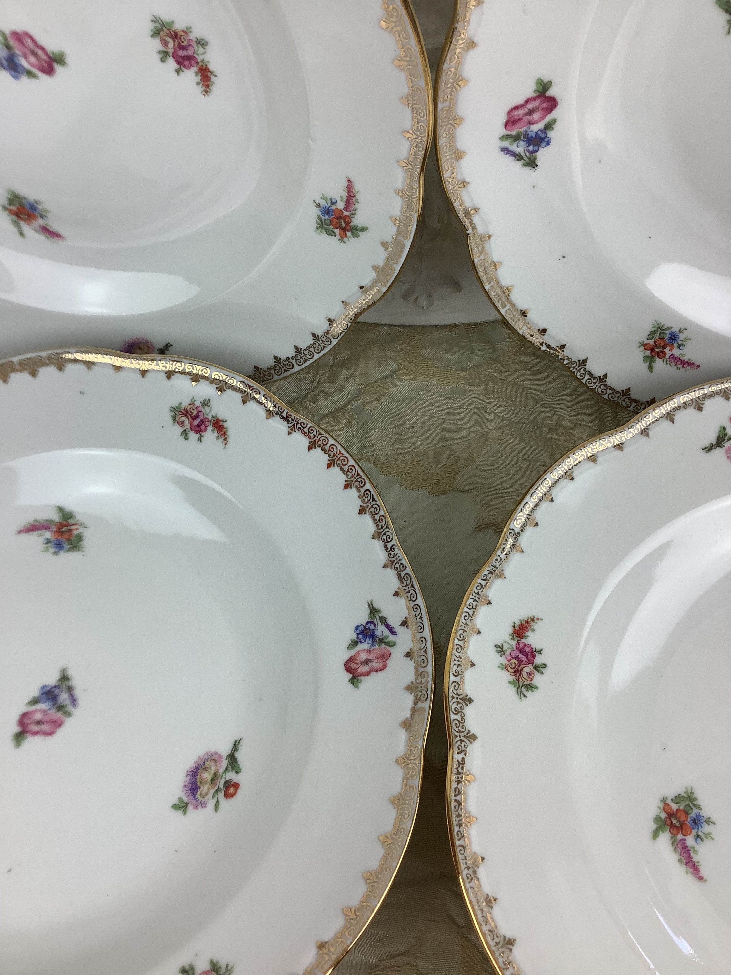6 Assiettes Creuses anciennes Porcelaine de Limoges France