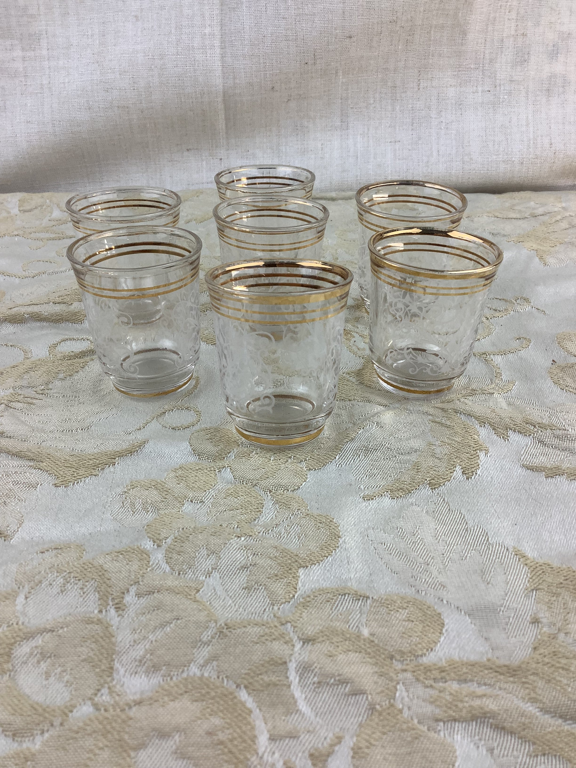 6 Petits verres Vintage