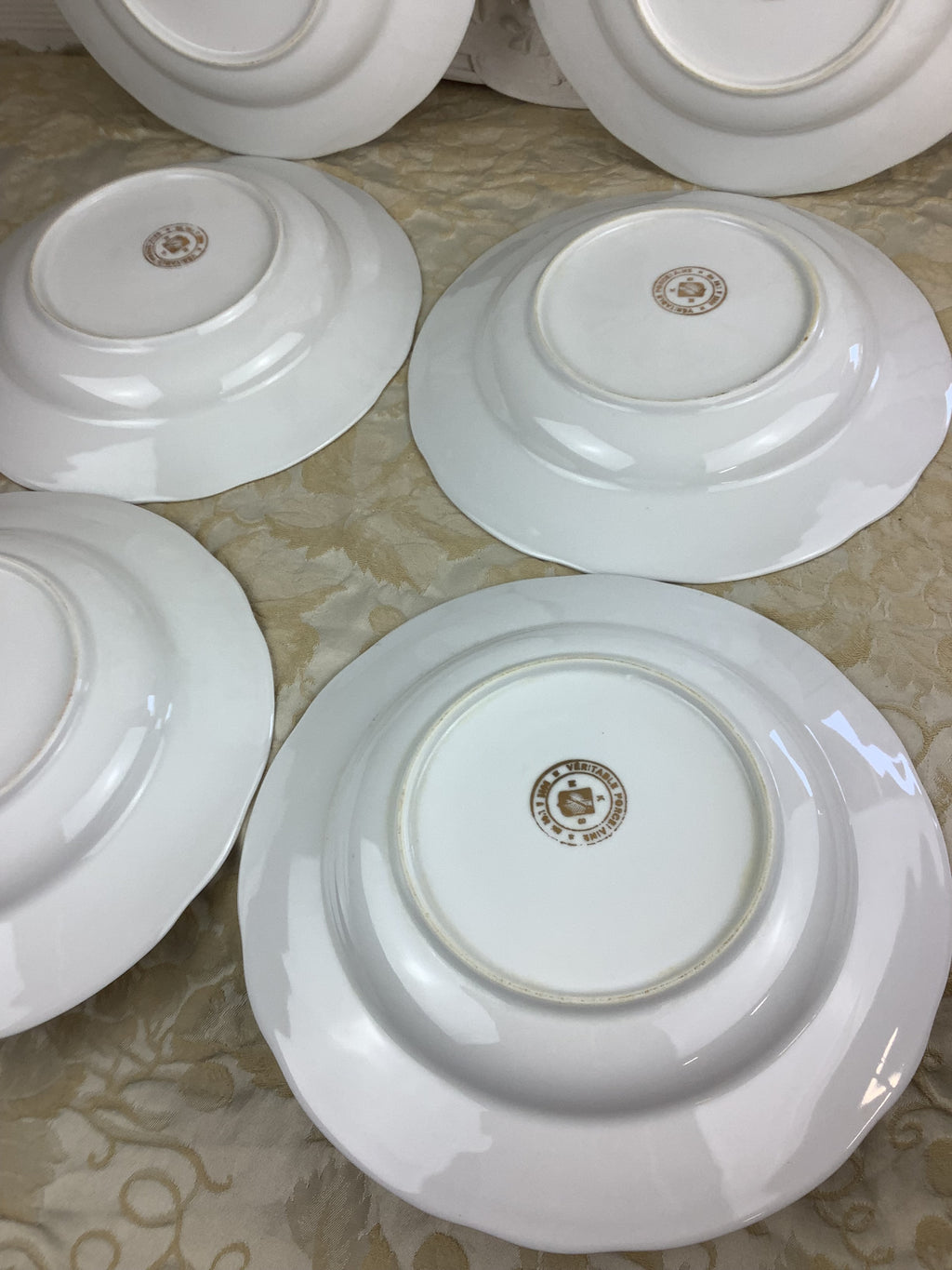 6 Assiettes creuses anciennes Porcelaine Limoges France