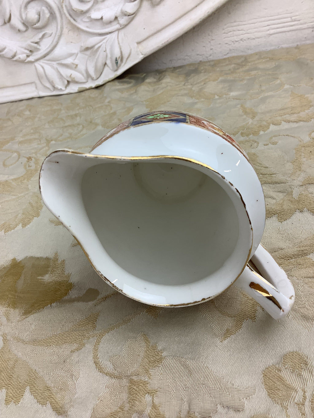 Pot à crème ancien anglais Doric Bone China — Décor Imari — Réf. 10C