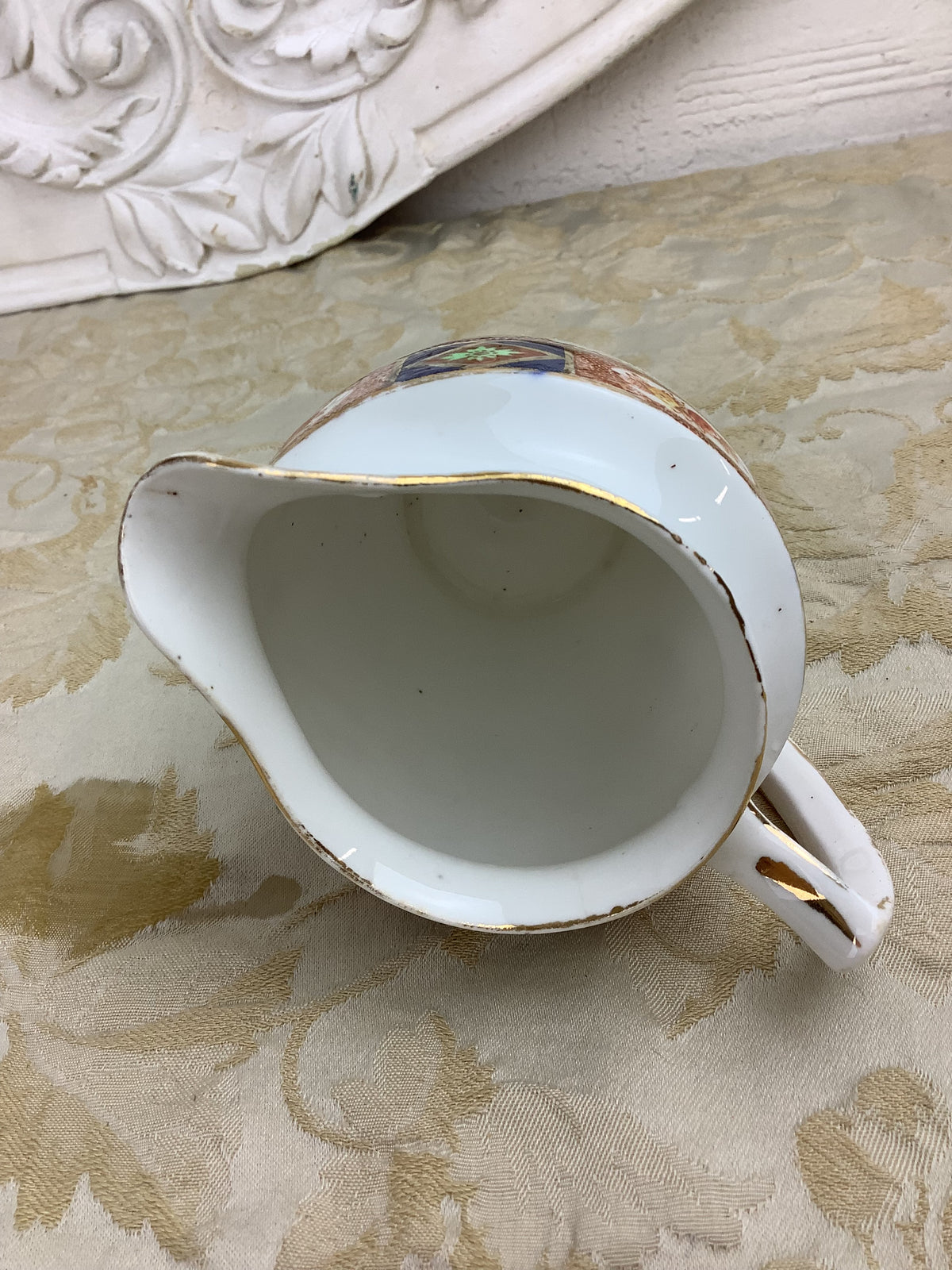 Pot à crème ancien anglais Doric Bone China — Décor Imari — Réf. 10C
