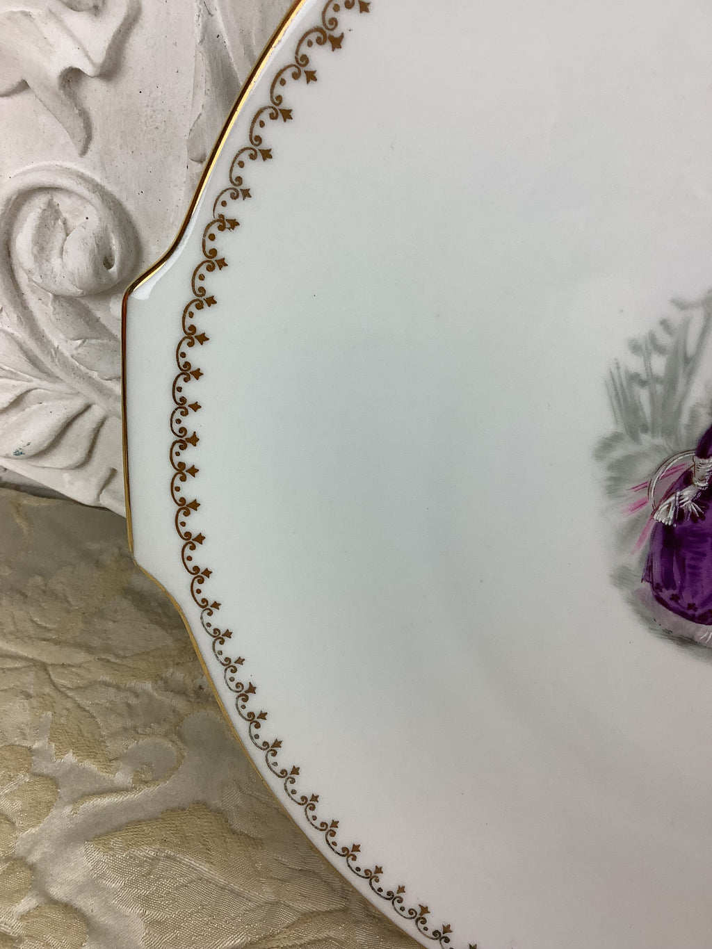 Ancien Plat à dessert en Porcelaine de Limoges France