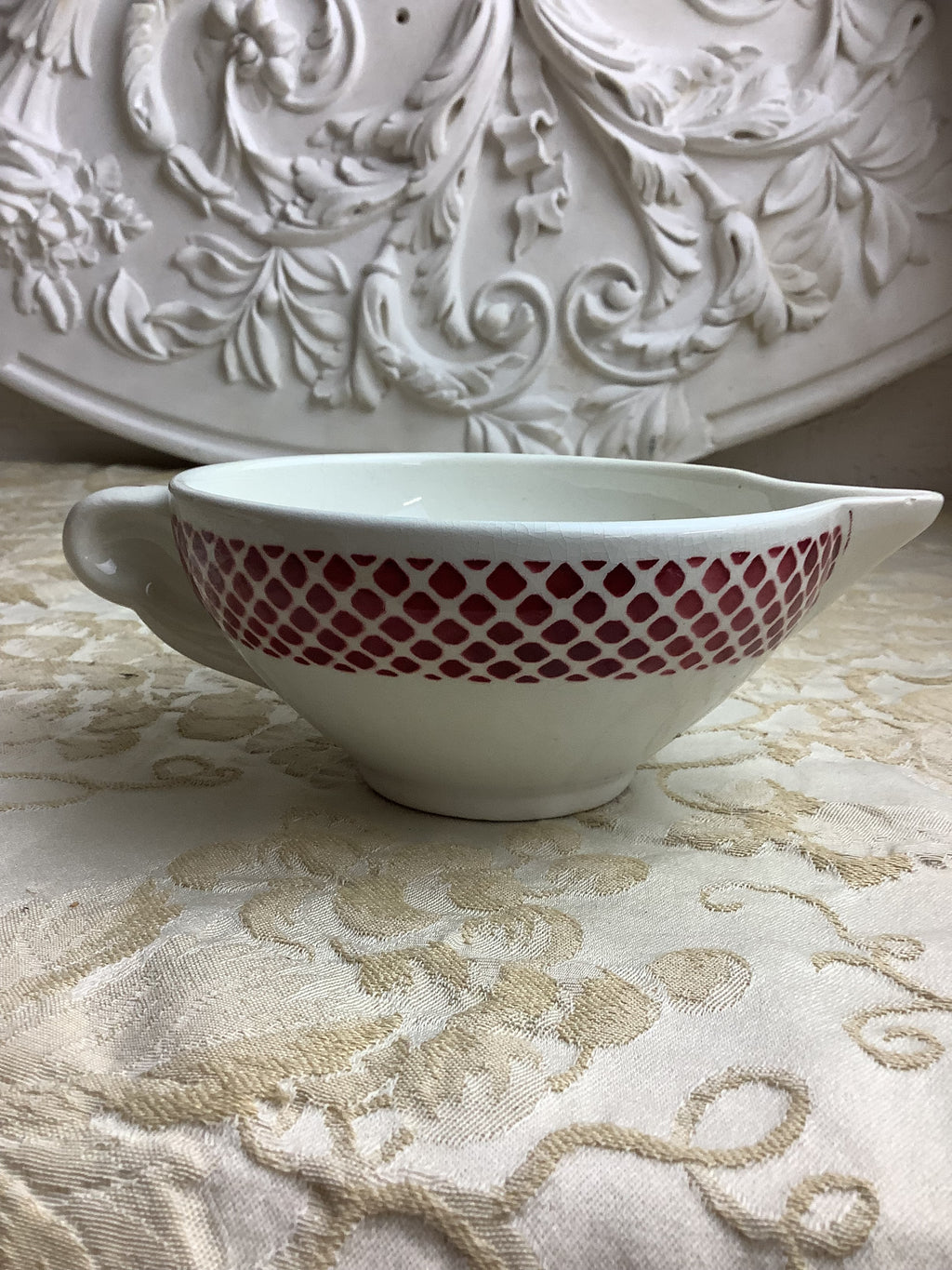 Saucière ancienne Céranord Saint-Amand – Faïence Art déco – Réf. 23G