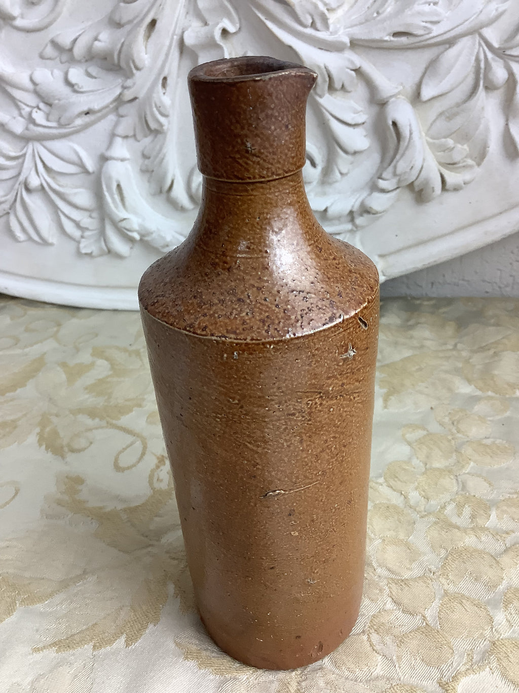 Petite bouteille ancienne en grès pour huile ou vinaigre – Réf. 26D