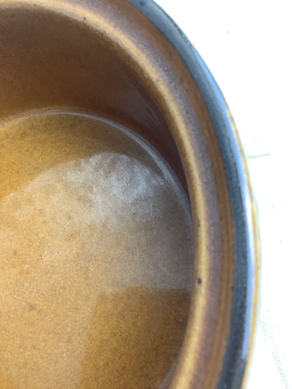 Plat à four ancien en grès vernissé brun, manufacture alsacienne – Ref. 27C