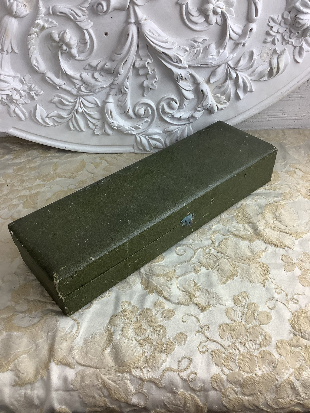 Louche ancienne en métal argenté, modèle vieux filet, avec écrin d’origine – Ref. 27K