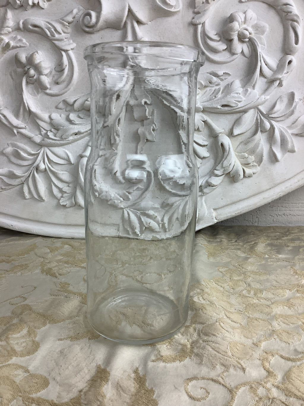 Ancien bocal en verre soufflé artisanal à bulles – Réf. 27Q