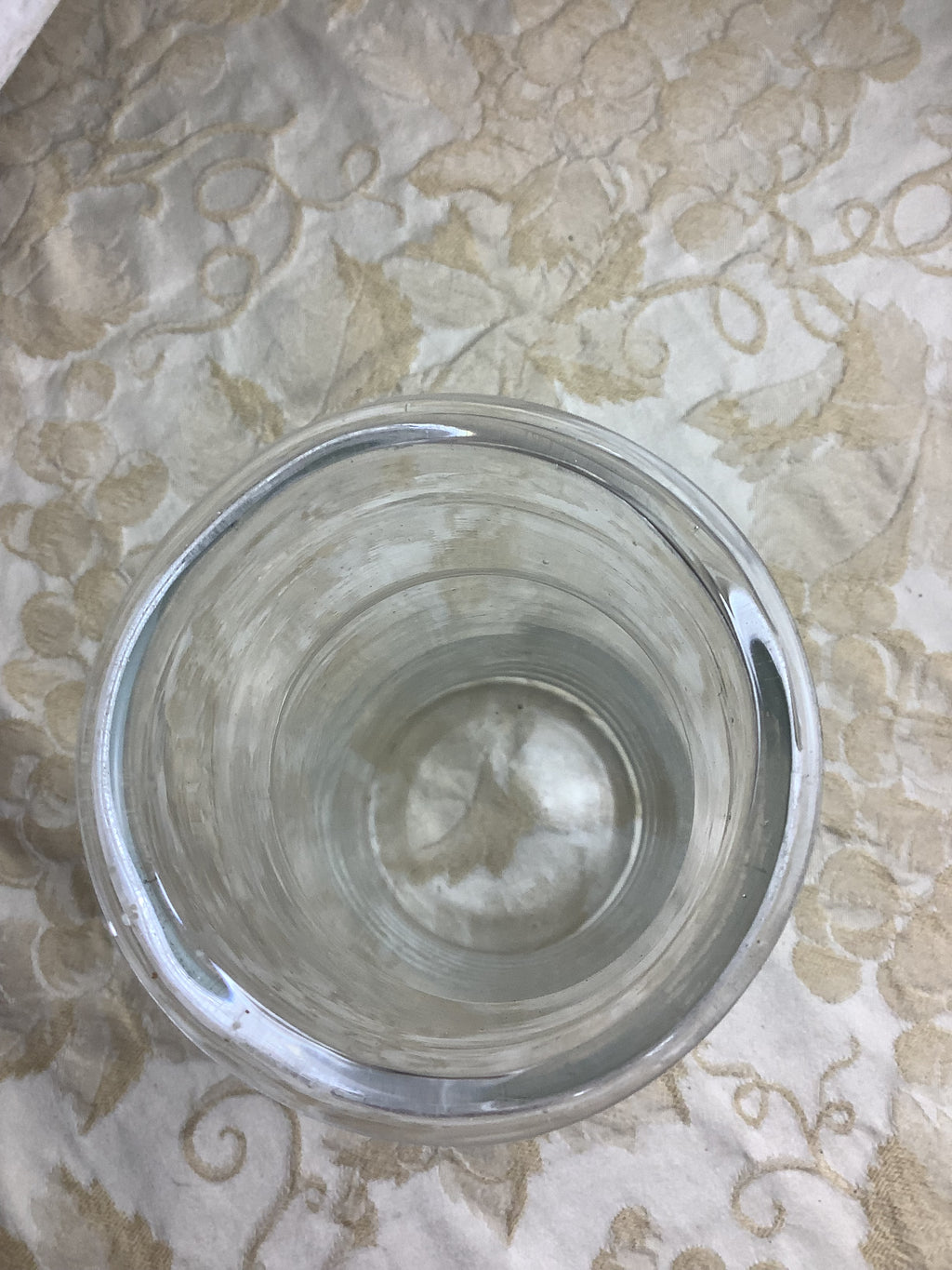 Ancien bocal en verre soufflé artisanal à bulles – Réf. 27Q