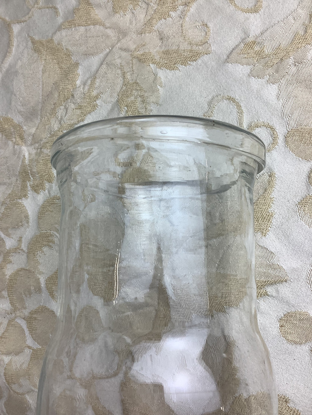 Ancien bocal en verre soufflé artisanal à bulles – Réf. 27Q
