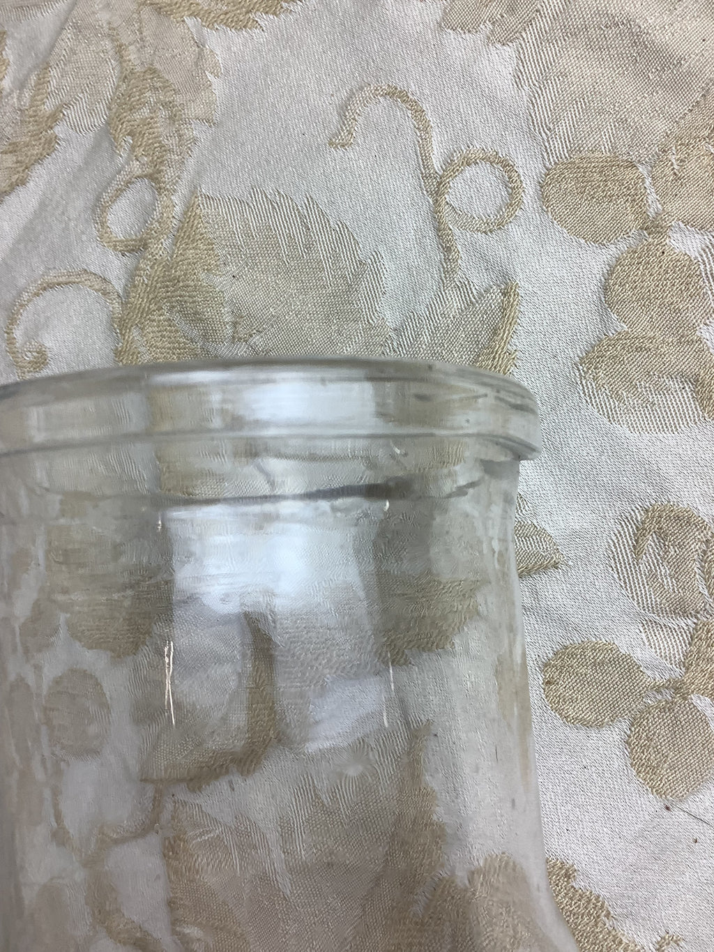 Ancien bocal en verre soufflé artisanal à bulles – Réf. 27Q