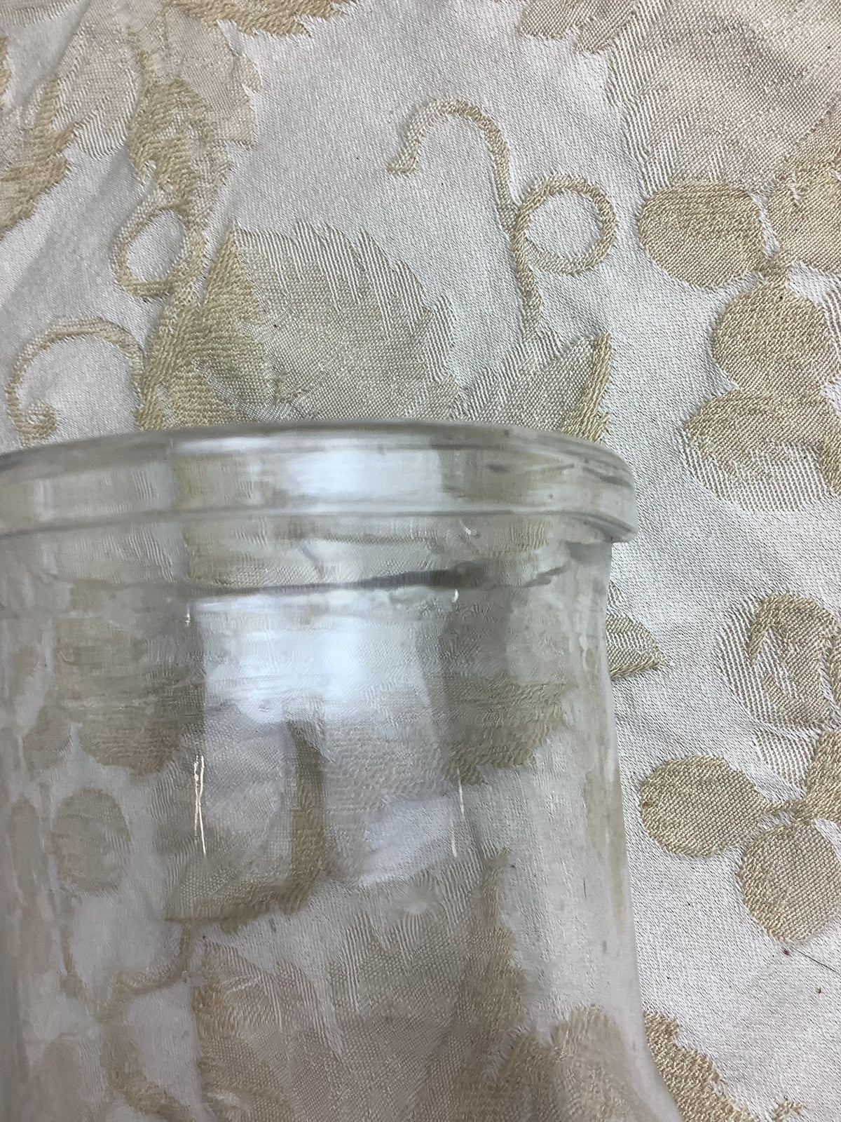Ancien bocal en verre soufflé artisanal à bulles – Réf. 27Q