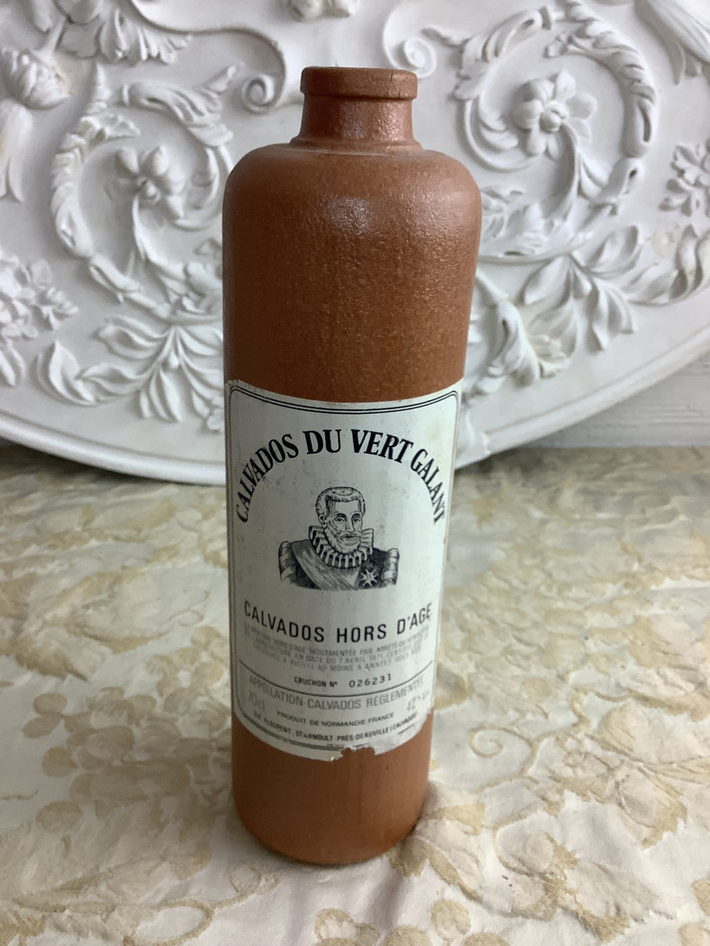 Ancien cruchon en grès Calvados du Vert Galant – Ref. 27E