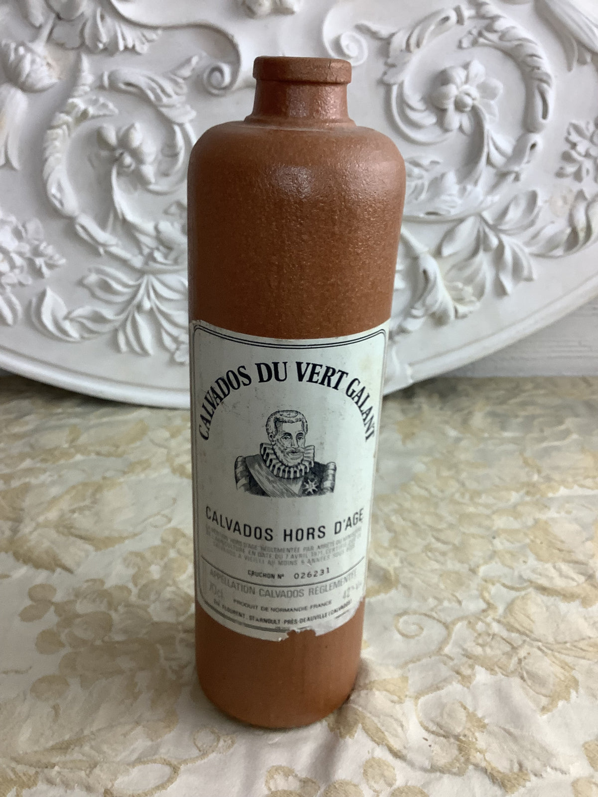 Ancien cruchon en grès Calvados du Vert Galant – Ref. 27E