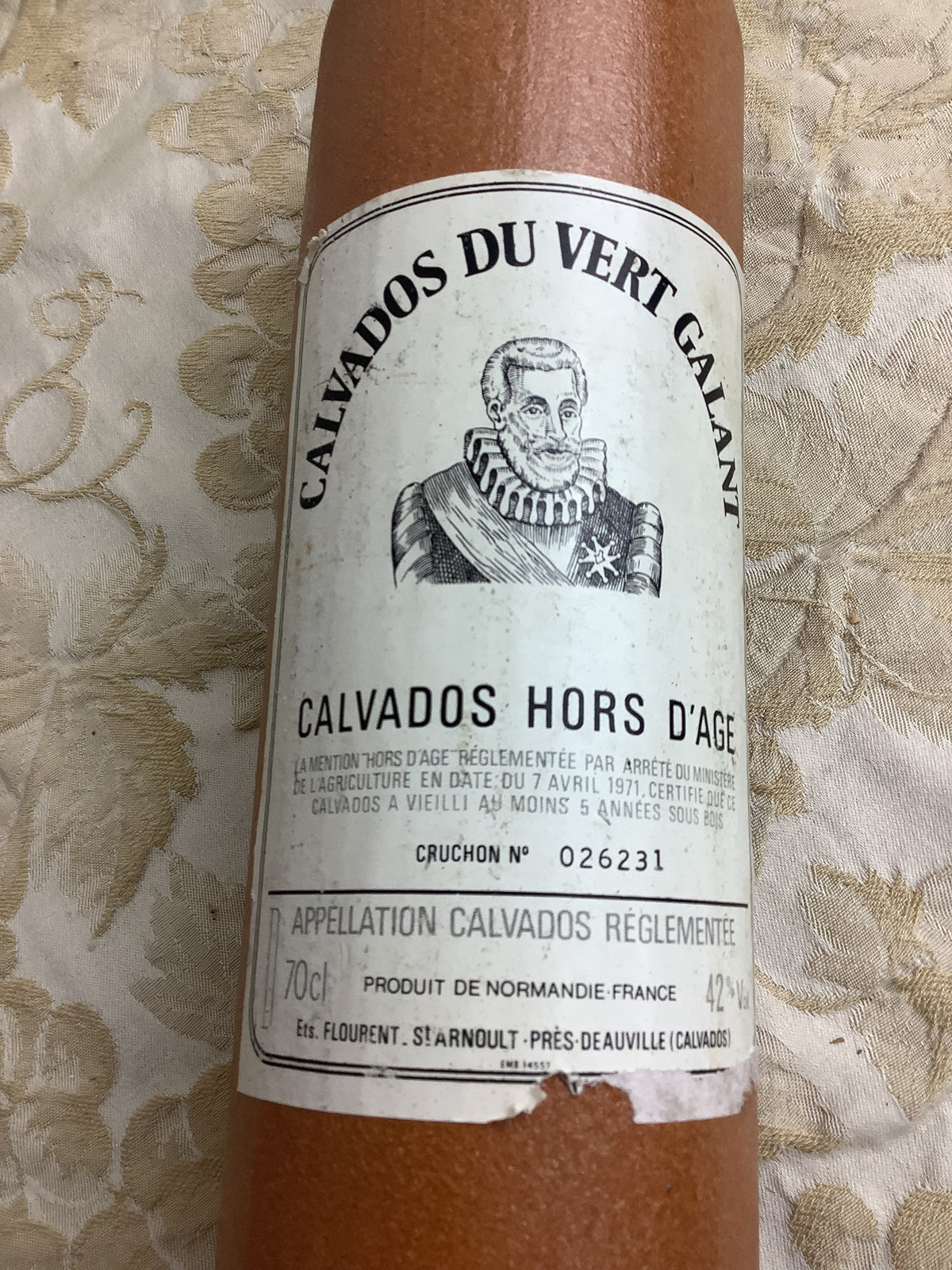 Ancien cruchon en grès Calvados du Vert Galant – Ref. 27E