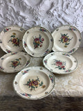 Lot de 6 assiettes creuses anciennes Villeroy & Boch, modèle Vieux Strasbourg – Réf. 27O